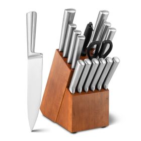 16-Piece Stainless Stee Kitchen Knife Set with Sharpener