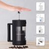 Mini French Press Coffee Maker 12 oz , Small Camping French Coffee Press Glass 350ml, Tea and Frothed Milk Presses, 100% BPA Free Prensa Francesa, Rus