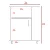 Correy 4-Shelf Microwave Cabinet with Caster White