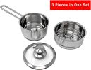 Stainless Steel 3-Piece 2-Quart 2-Tier Pasta/Steamer