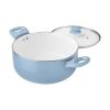 12pc Ceramic Cookware Set;  Blue Linen