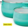 Ceramic Titanium-Reinforced Cookware Set, Ombre Green, 16 Piece