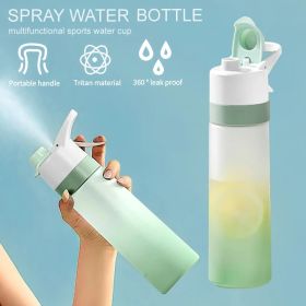 Misting Water Bottle For Sports And Outdoor Activities - BPA-Free Food Grade Plastic With Spray Mist - Portable And Convenient For Office, Gym, Runnin (Color: green)